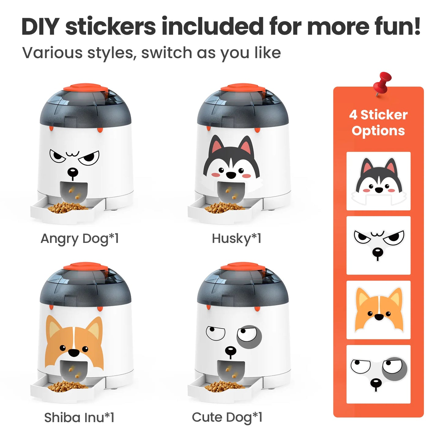 Puzzle Feeder Toy, Interactive IQ Training, Electronic Dog & Cat Toys, Automatic Rechargeable Treat Dispenser, Push Remote for Food Dispensing for All Breeds, 280ml Capacity