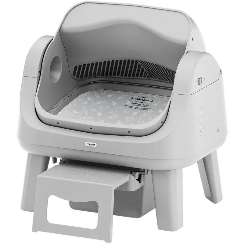 Self Cleaning Cat Litter Box with Safety Sensors & Easy Step for Senior Cats