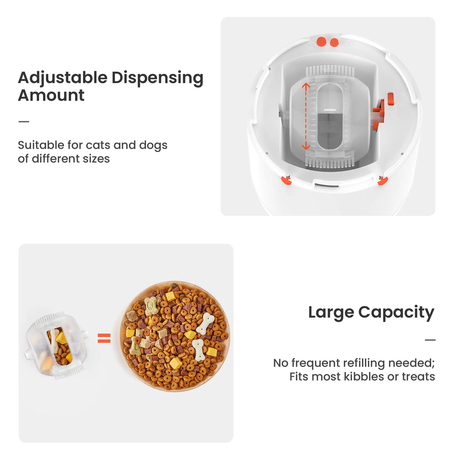Puzzle Feeder Toy, Interactive IQ Training, Electronic Dog & Cat Toys, Automatic Rechargeable Treat Dispenser, Push Remote for Food Dispensing for All Breeds, 280ml Capacity