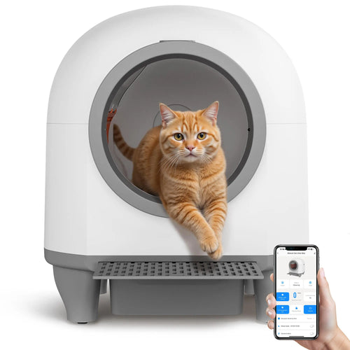 90L Self-Cleaning Cat Litter Box with WiFi App & Smart Sensors