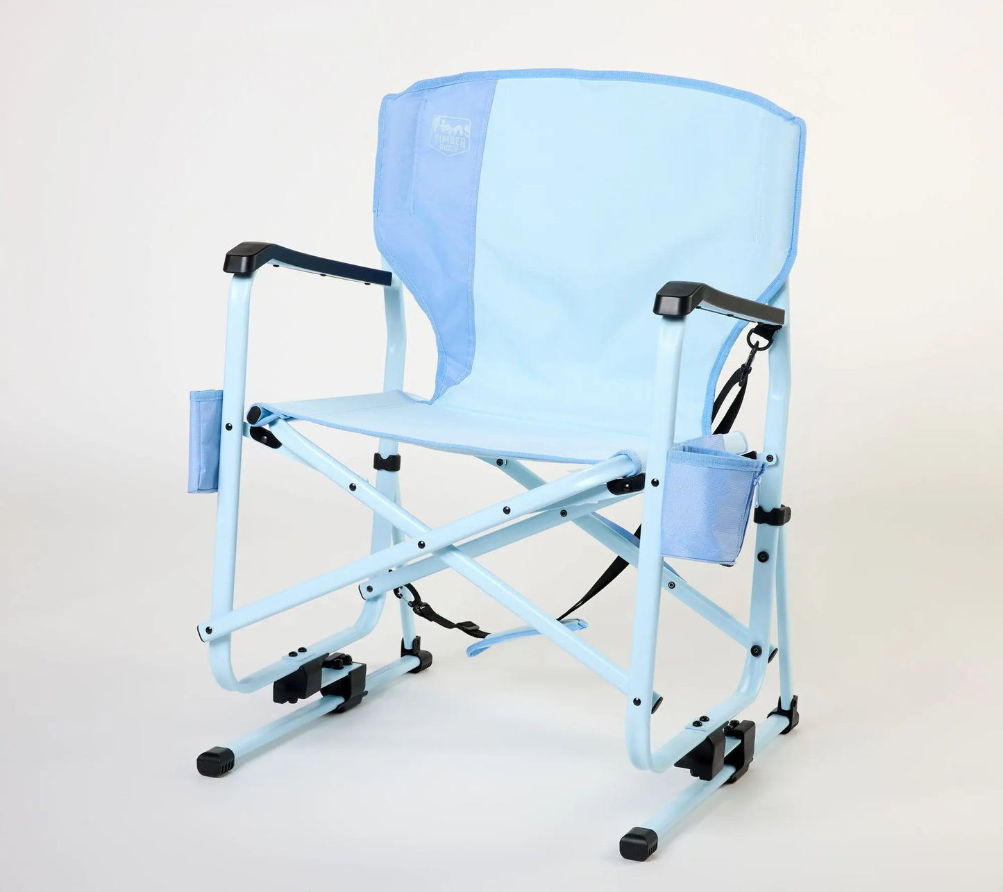 Portable Folding Outdoor Rocking Chair with Smooth Gliding Motion, Ergonomic High Back Support & Heavy-Duty 300 lb Capacity
