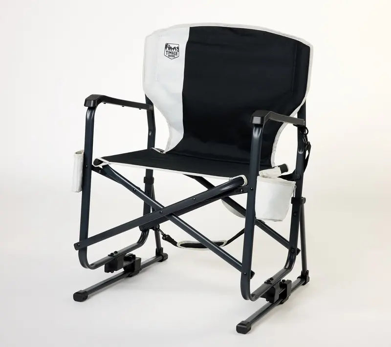 Portable Folding Outdoor Rocking Chair with Smooth Gliding Motion, Ergonomic High Back Support & Heavy-Duty 300 lb Capacity