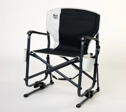 Portable Folding Outdoor Rocking Chair with Smooth Gliding Motion, Ergonomic High Back Support & Heavy-Duty 300 lb Capacity