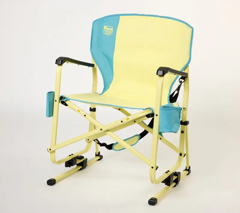 Portable Folding Outdoor Rocking Chair with Smooth Gliding Motion, Ergonomic High Back Support & Heavy-Duty 300 lb Capacity