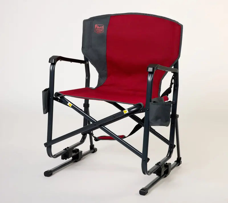 Portable Folding Outdoor Rocking Chair with Smooth Gliding Motion, Ergonomic High Back Support & Heavy-Duty 300 lb Capacity