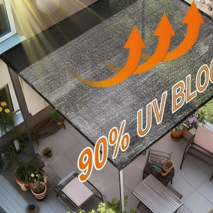 Black 90% Sunblock Shade Cloth 10x13ft UV Resistant Mesh Shading Net with Reinforced Metal Rivets Outdoor Patio Sunshade Camping Garden Greenhouse Sunshade