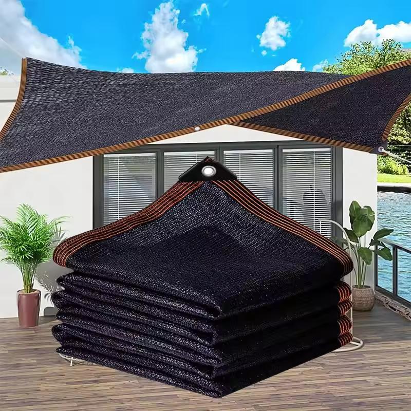 Black 90% Sunblock Shade Cloth 10x13ft UV Resistant Mesh Shading Net with Reinforced Metal Rivets Outdoor Patio Sunshade Camping Garden Greenhouse Sunshade